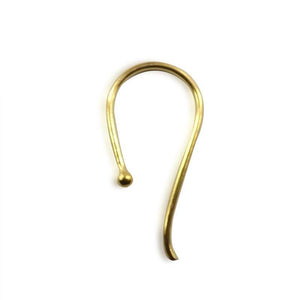 18K Gold Overlay Simple Hook Earwire With Ball Tip Handcrafted In India