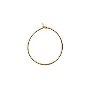18K Gold Overlay Round Hoop Earwire Handcrafted In India