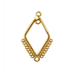 18K Gold Overlay Earwire Component Handcrafted In India With Polished High Gloss Finish