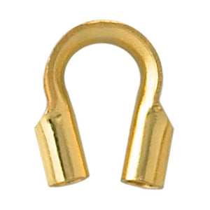 18K Gold Overlay U-Shaped Wire Guardian Component Handcrafted In India With Mirror Polished Finish