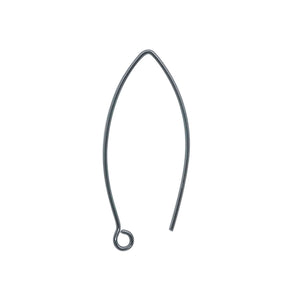 Black Rhodium Overlay Marquise Shape Earwire Jewelry Finding Handcrafted In India