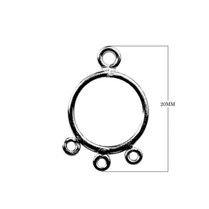 Black Rhodium Overlay Round Connector Link Jewelry Finding Handcrafted In India