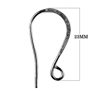 Black Rhodium Overlay Classic Loop Earwire Jewelry Finding Handcrafted In India