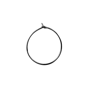 Black Rhodium Overlay Classic Round Hoop Earwire Jewelry Finding Handcrafted In India