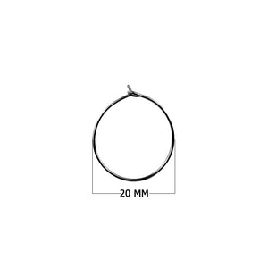 Black Rhodium Overlay Classic Round Hoop Earwire Jewelry Finding Handcrafted In India