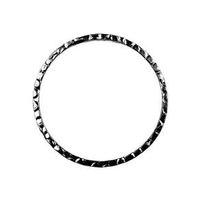 Black Rhodium Overlay Textured Round Connector Jewelry Finding Handcrafted In India