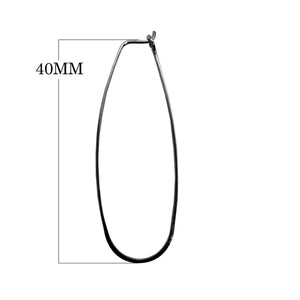 Black Rhodium Overlay Long Teardrop Hoop Earwire Jewelry Finding Handcrafted In India