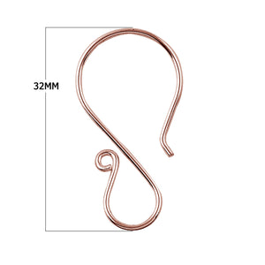 Rose Gold Overlay Classic Hook Earwire Jewelry Finding Handcrafted In India For Professional Jewelry Production