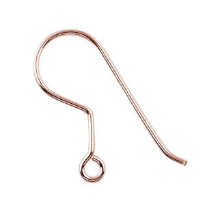 Rose Gold Overlay Plain Hook Earwire Jewelry Finding Handcrafted In India For Professional Jewelry Production