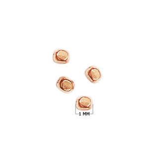 Rose Gold Overlay Tiny Spacer Beads Handcrafted In India For Professional Jewelry Production