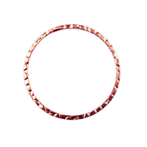 Rose Gold Overlay Hammered Round Connector Handcrafted In India For Jewelry Making