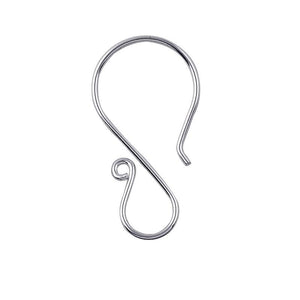 Silver Overlay Classic Earwire for jewelry making with smooth polished finish