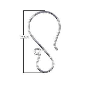 Silver Overlay Classic Earwire for jewelry making with smooth polished finish