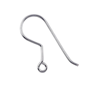 Silver Overlay Plain Earwire for jewelry making with polished finish