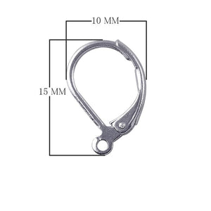 Silver Overlay Leverback Hoop Earwire for jewelry making with polished finish
