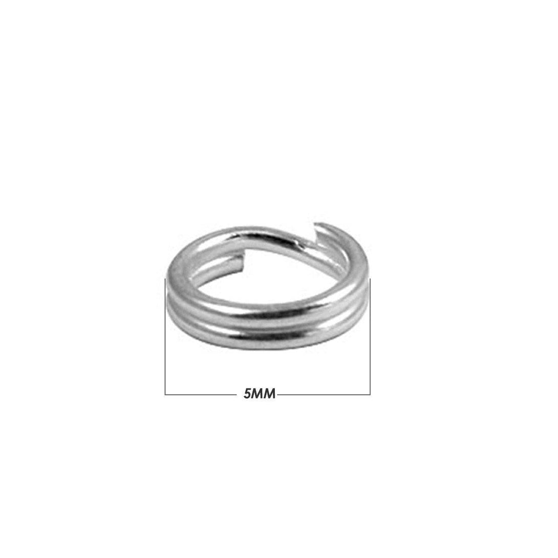 FSF-131-5MM Silver Overlay Round Split Ring Beads Bali Designs Inc 