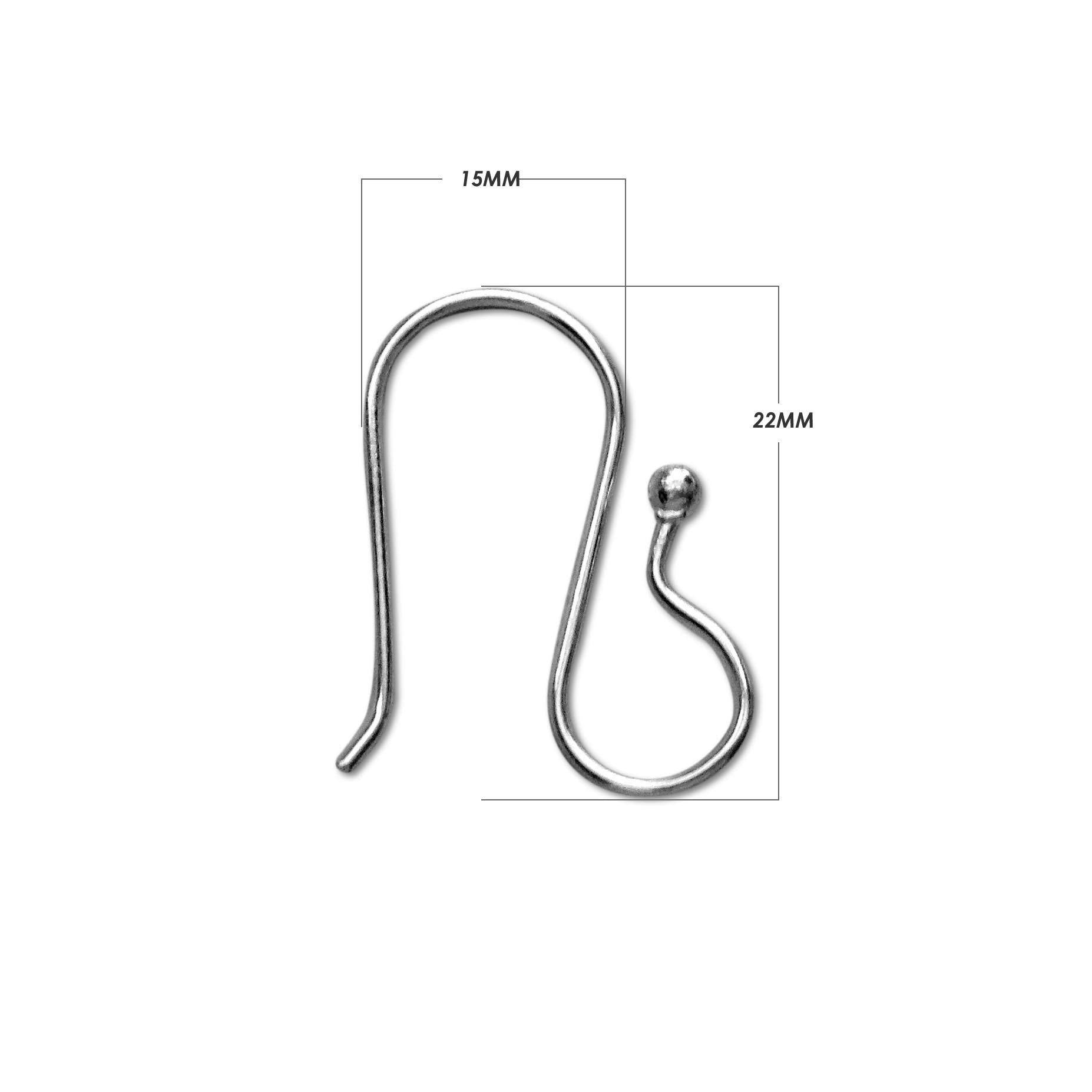 Silver Overlay Hook Earwire handcrafted in India for wholesale jewelry findings