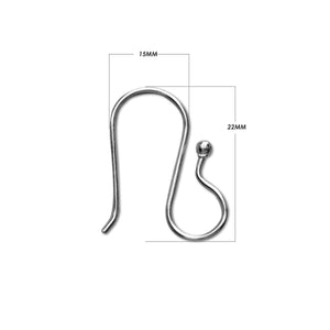 Silver Overlay Hook Earwire handcrafted in India for wholesale jewelry findings