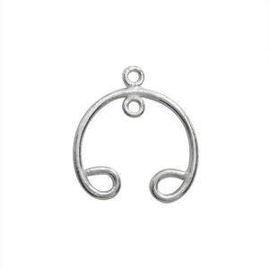 Bulk Silver Overlay Over copper chandelier earring findings in various geometric shapes with multiple attachment loops for jewelry manufacturing.