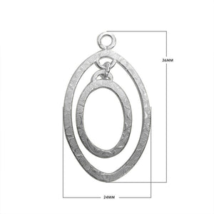 Silver Overlay Double Oval Connector Wholesale handcrafted in India with textured loop design