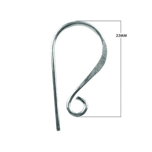 Silver Overlay Swirl Earwire Wholesale handcrafted in India with polished minimalist design