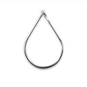 Silver Overlay Pear Shape Hoop Earwire Wholesale handcrafted in India with polished finish