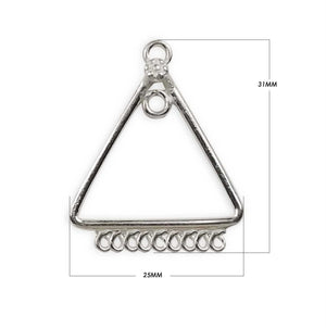 Silver Overlay Triangle Earwire With Multi Loop Wholesale handcrafted in India with polished finish