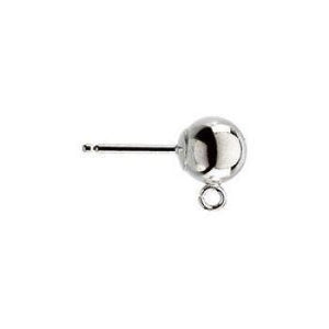 Silver Overlay Ball Post Earwire Connector Wholesale handcrafted in India with polished silver overlay finish