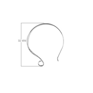 Silver Overlay Round Loop Earwire Wholesale handcrafted in India with polished silver overlay finish