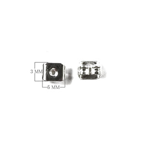 Silver Overlay Square Earring Back Wholesale handcrafted in India with polished silver overlay finish