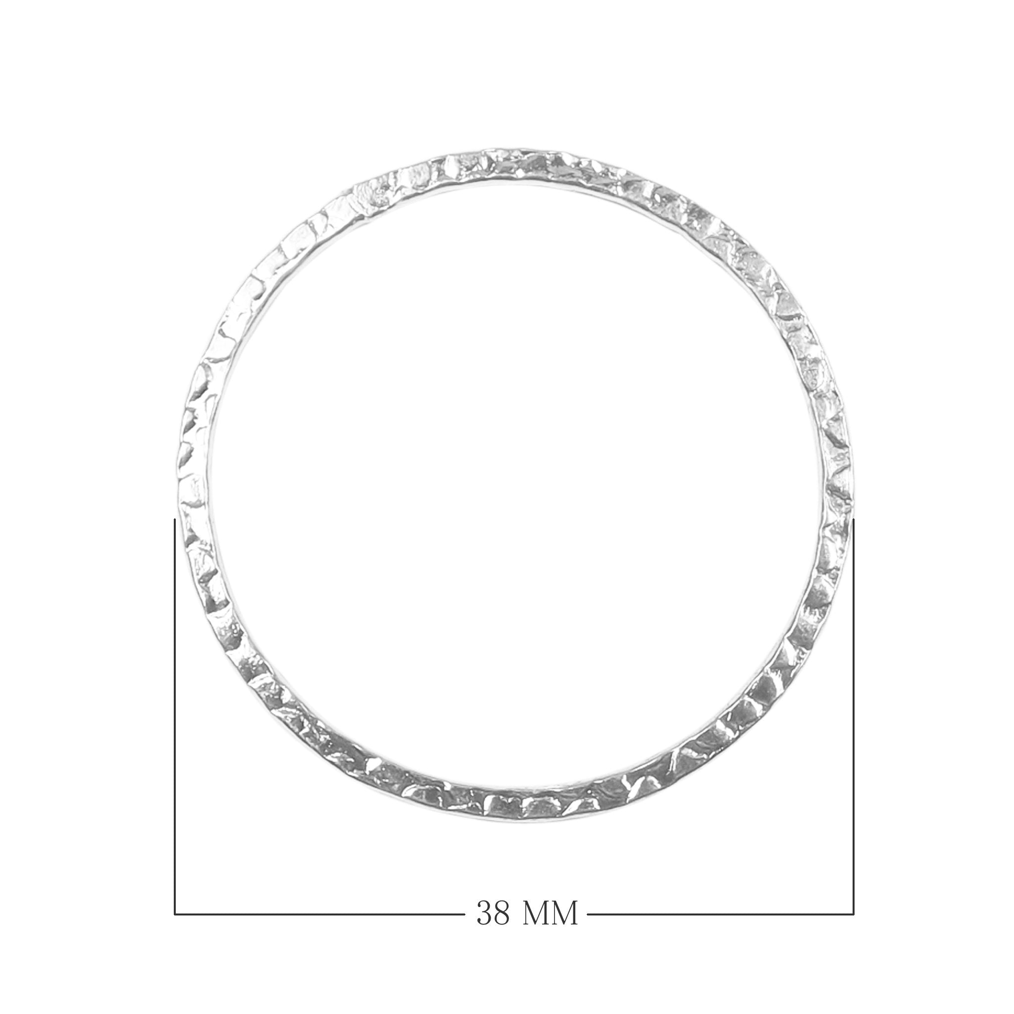 Silver Overlay Hammered Round Connector Wholesale handcrafted in India with polished silver overlay finish