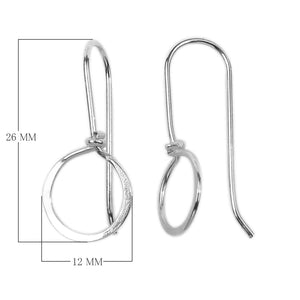 Silver Overlay Round Loop Earwire Wholesale handcrafted in India with polished silver overlay finish