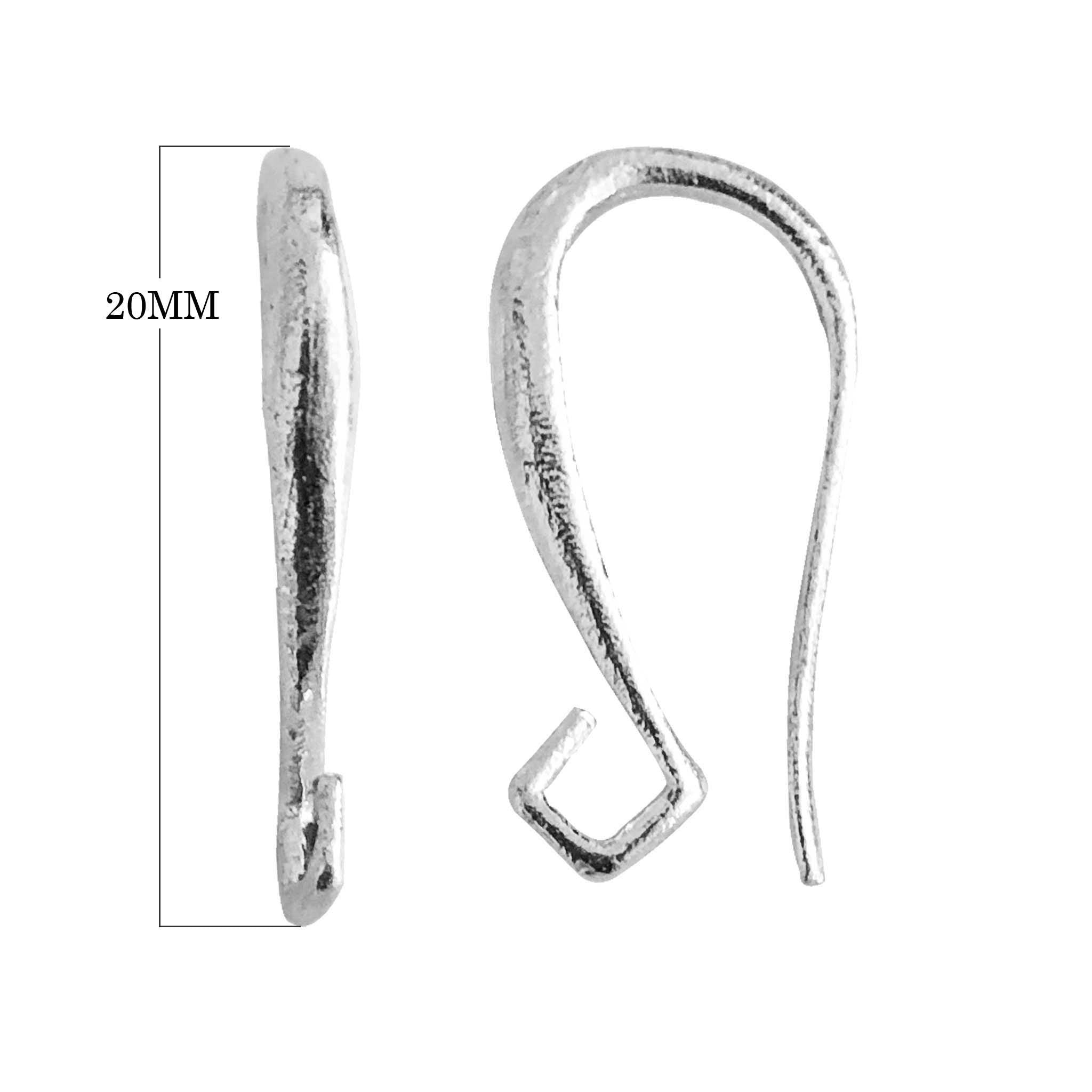 Silver Overlay Classic Hook Earwire Wholesale handcrafted in India with polished silver overlay finish