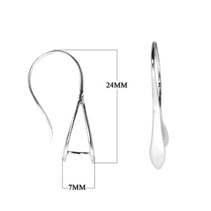 Silver Overlay Open Frame Earwire Wholesale handcrafted in India with polished silver overlay finish