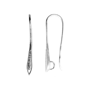 Silver Overlay Sleek Drop Earwire Wholesale handcrafted in India with polished silver overlay finish