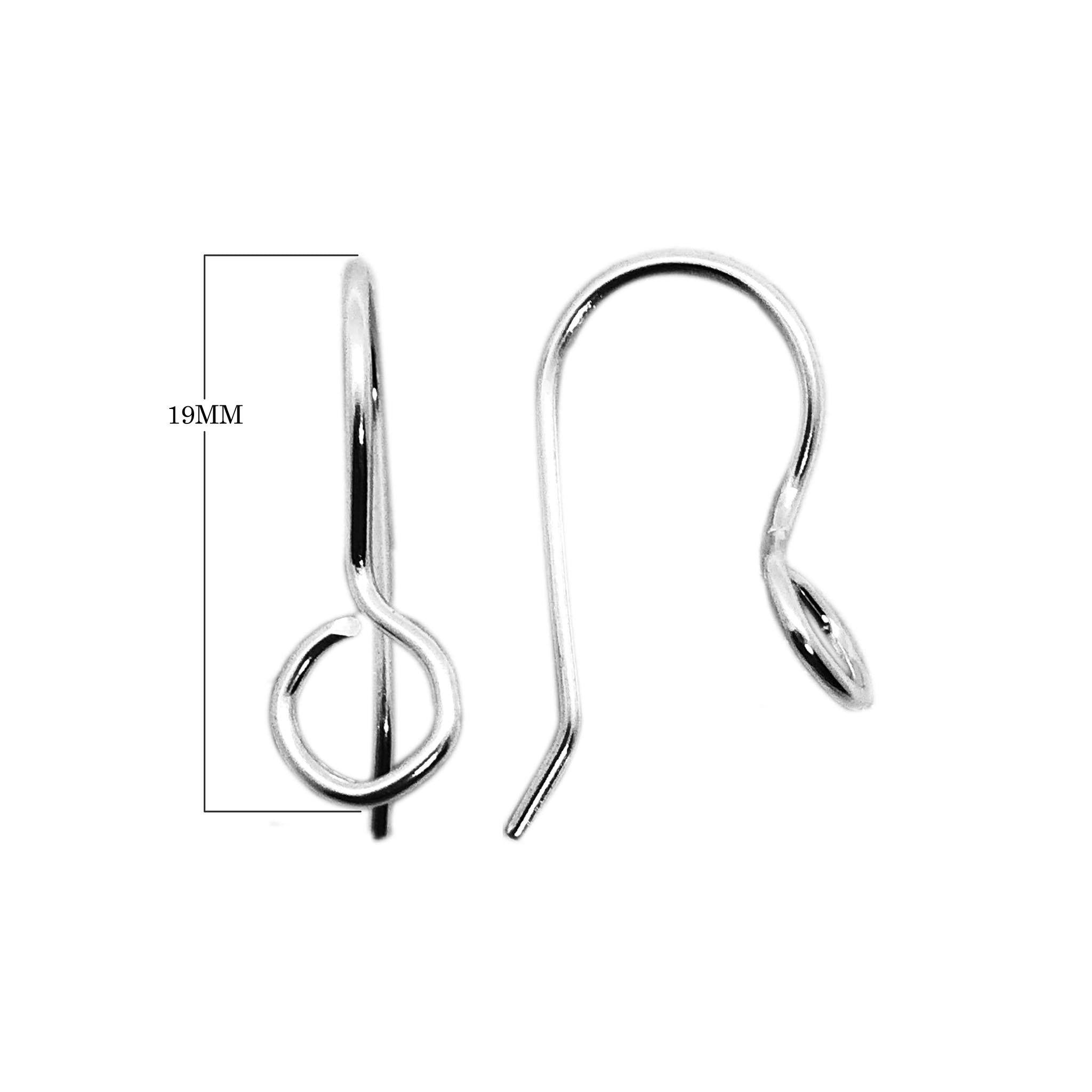 Silver overlay simple loop hook earwire with polished finish handcrafted in India
