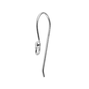 Sterling Silver Long Beaded Hook Earwire For Jewelry Findings