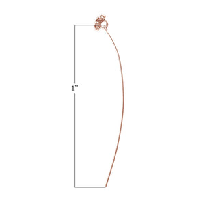 Handcrafted rose gold overlay over copper decorative cluster head pin made in India for wholesale jewelry use.