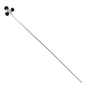 Silver Overlay over Copper headpin with Black Crystal Quartz cluster, handcrafted in India