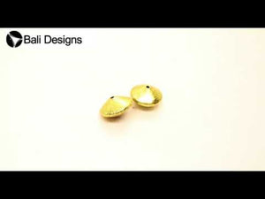 Handcrafted brushed bicone bead with 18K gold overlay over copper, made in India for wholesale jewelry production.