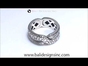 Sterling Silver Oxidized Beautiful Fancy Design Ring With Balinese Detailing.