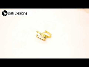Slim straight pendant bail crafted in 18K Gold Overlay Over Copper, handcrafted in India for wholesale jewelry making.