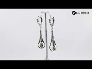 Sterling Silver Teardrop Earrings With Mabe Pearl
