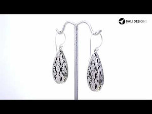 Sterling Silver Teardrop Earrings With Abalone Shell