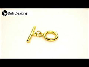 18K Gold Overlay Spiral Round Toggle Clasp handcrafted in India wholesale