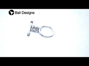 Silver Overlay round toggle clasp with swirl connector design, handcrafted jewelry finding for wholesale buyers, handcrafted in India.