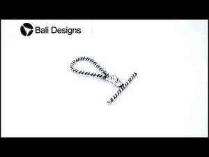 Silver Overlay teardrop rope toggle clasp with twisted loop and textured bar, handcrafted jewelry finding for wholesale buyers, handcrafted in India.