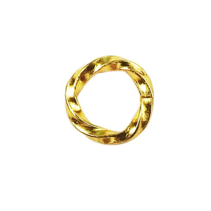 JOG-107-7MM 18K Gold Overlay Twisted Open Jump Ring Beads Bali Designs Inc