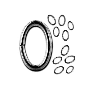 JOR-104-4X3MM Black Rhodium Overlay Oval Open Jump Ring Beads Bali Designs Inc
