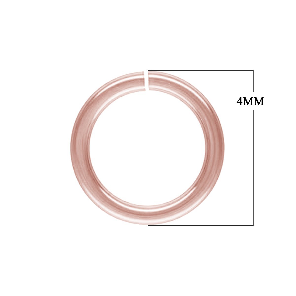 JORG-100-4MM Rose Gold Overlay Open Jump Ring Beads Bali Designs Inc